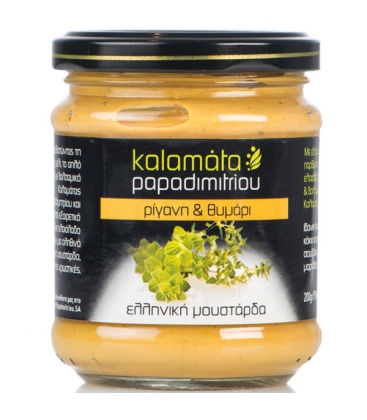 Μουστάρδα με Ρίγανη & Θυμάρι 200ml, Ελληνική, Παπαδημητρίου
