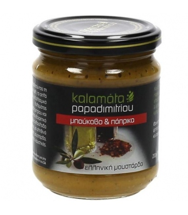 Μουστάρδα με Μπούκοβο & Πάπρικα 200ml, Ελληνική, Παπαδημητρίου
