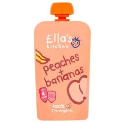 Βιολογικός Πολτός Μπανάνα & Ροδάκινο Bio 120γρ., Ella's Kitchen