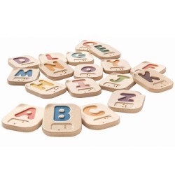 Αλφαβήτα (Αγγλικά) A-Z (Braille) Plantoys Ξύλινο, Εκπαιδευτικό, Οικολογικό Παιχνίδι