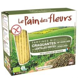 Βιολογικά Κράκερ με Πράσινη Φακή 150γρ. Bio Le pain de fleurs