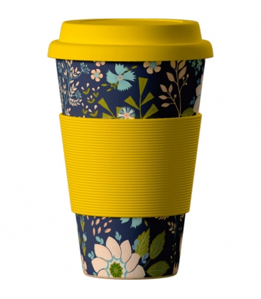 Κούπα Eco "Λουλούδια" από Βιολογικό Μπαμπού 414ml Bamboo Cup