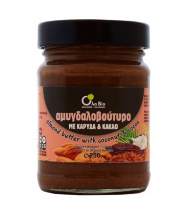 Βιολογικό Αμυγδαλοβούτυρο με Καρύδα & Κακάο, Ελληνικό 250 γρ., Bio Όλα Βιο