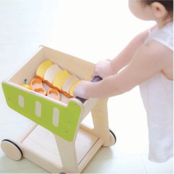 Καρότσι Super Market, Plantoys, Ξύλινο, Οικολογικό, Εκπαιδευτικό, Παιχνίδι