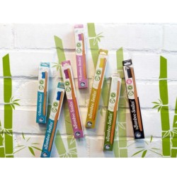 Οδοντόβουρτσα Μαλακή από Μπαμπού Μωβ, Bamboo Smiles