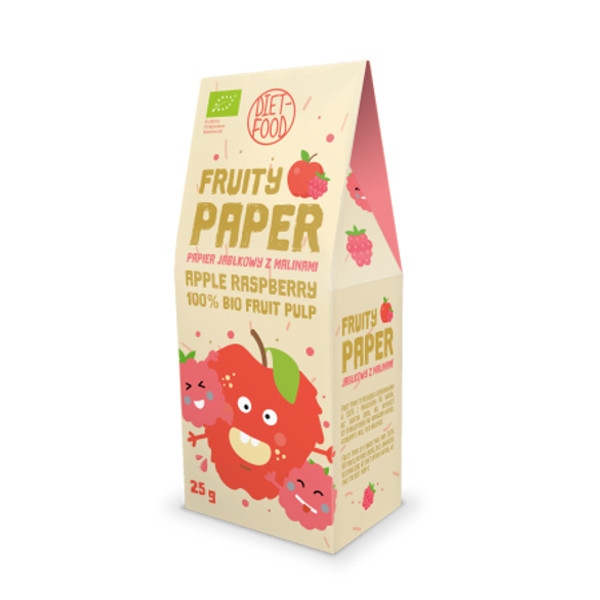 Fruity Paper με Μήλο & Σμέουρο, 25 γρ., Bio, Diet Food