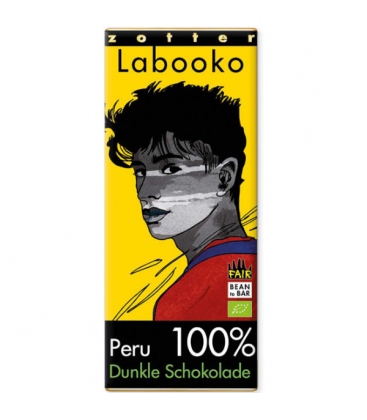 Βιολογική Mαύρη Σοκολάτα 100% 2x35γρ., Peru Labooko Zotter