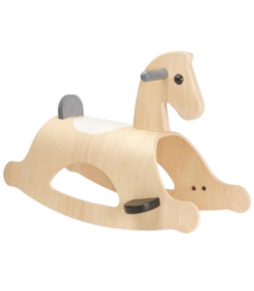 Αλογάκι Κλασσικό Ασπρόμαυρο, Plantoys, Ξύλινο, Οικολογικό, Εκπαιδευτικό, Παιχνίδι