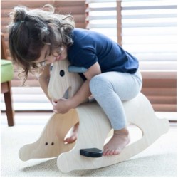 Αλογάκι Κλασσικό Ασπρόμαυρο, Plantoys, Ξύλινο, Οικολογικό, Εκπαιδευτικό, Παιχνίδι