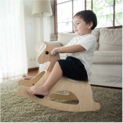 Αλογάκι Κλασσικό Ασπρόμαυρο, Plantoys, Ξύλινο, Οικολογικό, Εκπαιδευτικό, Παιχνίδι