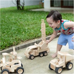 Πυροσβεστικό Όχημα, Plantoys, Ξύλινο, Οικολογικό, Εκπαιδευτικό, Παιχνίδι