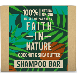 Faith in Nature Στερεό Σαμπουάν Μπάρα Καρύδα & Shea Butter, 85 γρ.