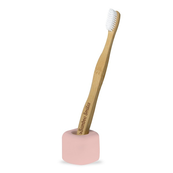 Bamboo Smiles Βάση Οδοντόβουρτσας από Διατομίτη Ροζ