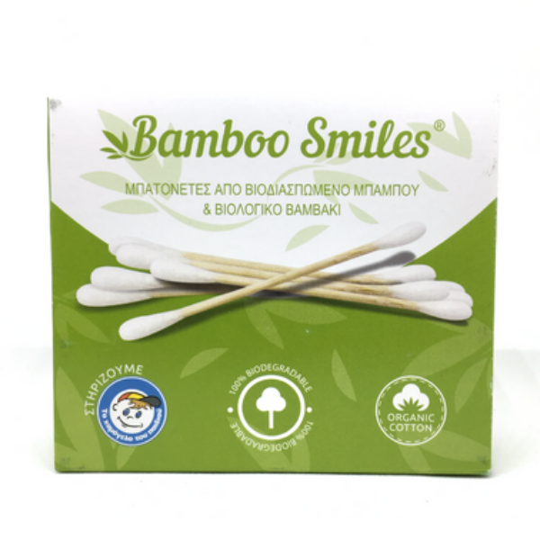 Bamboo Smiles Μπατονέτες Μπαμπού 100 τμχ.