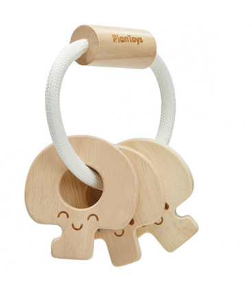 Κουδουνίστρα κλειδιά (φυσικό χρώμα), Plantoys, ξύλινο, οικολογικό, εκπαιδευτικό, παιχνίδι