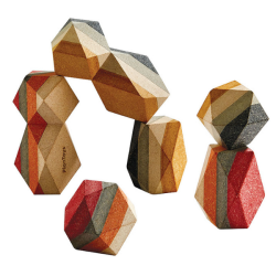 Γεωμετρικά βραχάκια, Plantoys, ξύλινο, οικολογικό, εκπαιδευτικό, παιχνίδι