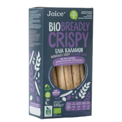 Βιολογικά Κριτσίνια Breadly Crispy Ελιά Καλαμών, 120 γρ., Bio, Joice Foods