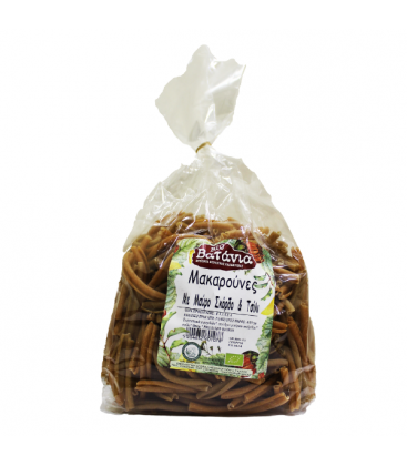 Μακαρούνες μαύρου σκόρδου, με τσίλι, 400gr, bio Βατα΄νια