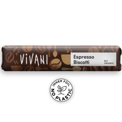 Vivani Βιολογική Μπάρα Σοκολάτας Espresso Biscotti  40g