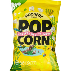 Pop Corn με  Ζάχαρη & Αλάτι  75gr.  Bio, Vegan,   Moonpop