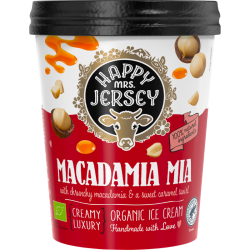 Βιολογικό Παγωτό με Καρύδι Macadamia   500ml   Happy Mrs Jersey