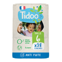 Οικολογικές Πάνες Νούμερο 6 για Μωρά και Παιδιά (16-30kg) 38τμχ  Tidoo