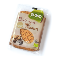 Βιολογικό Σνακ Σοκολάτας με Φουντούκι  45g eco BISCUITS