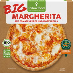 Βιολογική Κατεψυγμένη Πίτσα Μαργαρίτα Γίγας 440g Followfood