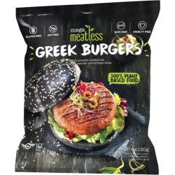 Mega Meatless Vegan Greek Burger (4τεμx130g)   520g