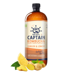 The Gutsy Captain  Βιολογική Κομπούχα Zero Ginger and Lemon 1lt
