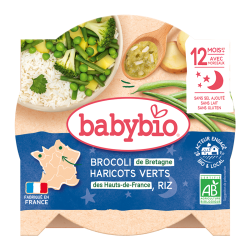 Babybio Βιολογικό Γεύμα Λαχανικών ''Καληνύχτα'' με Μπρόκολο - Φασολάκια - Αρακά - Πατάτες - Ρύζι 230g