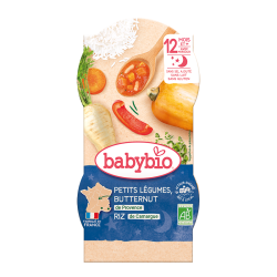 Babybio Βιολογικό Γεύμα Λαχανικών ''Καληνύχτα'' με Ρύζι  2Χ200g