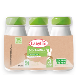 Babybio Βιολογικό Βρεφικό Γάλα Υγρό Croissance 6X250ml
