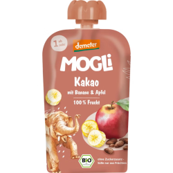 Mogli Βιολογικός Πουρές Φρούτων με Μήλο - Μπανάνα & Κακάο 100g