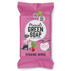 Marcel's Green Soap Υγρά Μαντηλάκια Καθαρισμού με Πατσουλί και Κράνμπερι 60τμχ