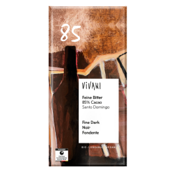 Vivani Βιολογική, Vegan Μαύρη Σοκολάτα 85% Cocoa Santo Domingo 80g