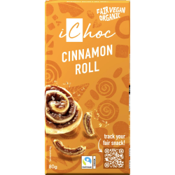iChoc Βιολογική, Vegan Σοκολάτα Cinnamon Roll 80g