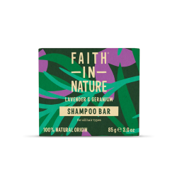 Faith in Nature Μπάρα Σαμπουάν με Λεβάντα & Γεράνι 85g