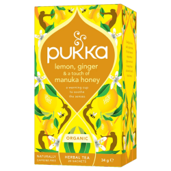 Pukka Βιολογικό Τσάι Lemon, Ginger & Manuka Honey 20 Tea Bags