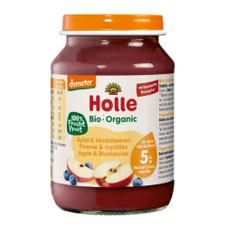 Holle Βιολογικό /Demeter Βαζάκι Μήλο & Μύρτιλο 190g