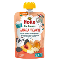 Holle Panda Peach Βιολογικός /Demeter Πουρές Φρούτων με Ντίνκελ 100g
