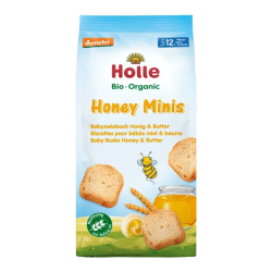 Holle Βιολογικές /Demeter  Μίνι Φρυγανιές με Μέλι & Βούτυρο 100g