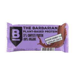 The Barbarian Βιολογική Μπάρα με Κάσιους, Καρύδα, Τσία και Επικάλυψη Σοκολάτας - 25% Πρωτεΐνη  68g