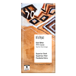 Vivani Βιολογική, Vegan Μαύρη Σοκολάτα 70% Cocoa Santo Domingo 80g