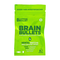 Brain Bullets Mental Mint Matcha Focus Chews 4pcs