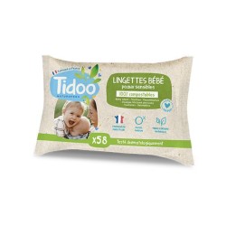 Μωρομάντηλα Απαλής Φροντίδας Χωρίς Άρωμα Tidoo 58τμχ