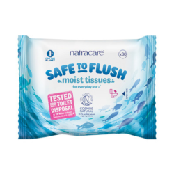 Natracare Υγρά Μαντηλάκια Safe to Flash με Οργανική Aloe Vera  30τμχ