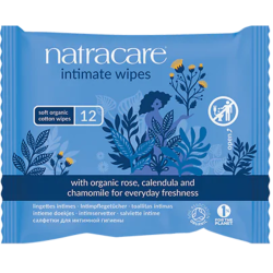 Natracare Βιολογικά Μαντηλάκια Περιποίησης της Ευαίσθητης Περιοχής 12 Wipes
