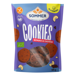 Sommer Βιολογικά Μπισκότα Chocolate & Cashew Χωρίς Γλουτ΄ενη 125g