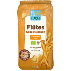 Pural Βιολογικά Τραγανά Flûtes Τυριού 125g